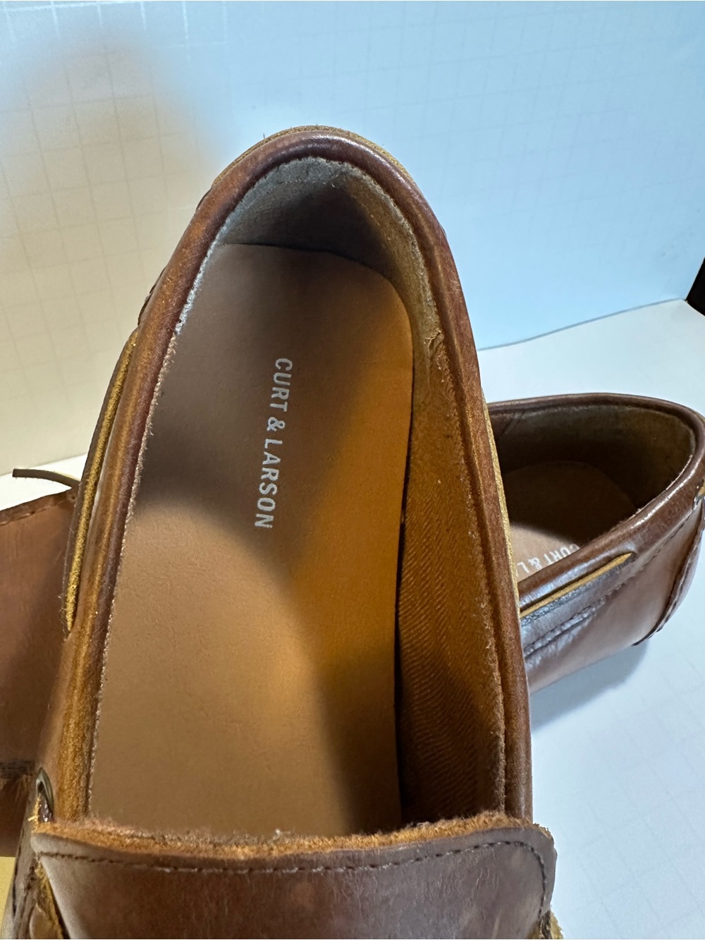 Curt & Larson Leather Driving Loafers Brown Slip On Mens 11 - Picture 8 of 13